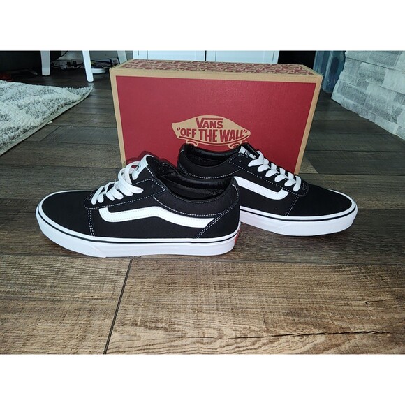 Vans Other - Vans Men's Ward Black/White Suede/Canvas Mix Skate Sneakers Men's Size 8.5
